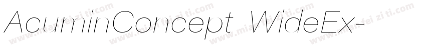 AcuminConcept WideEx字体转换